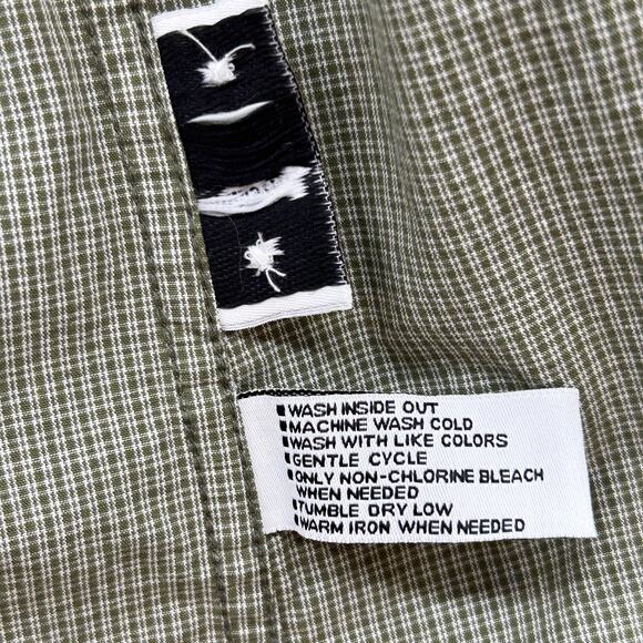 ECKO Unltd Button Up Shirt Men 3XL Green Micro Plaid L/S Epaulets Casual Streetw - Picture 10 of 16